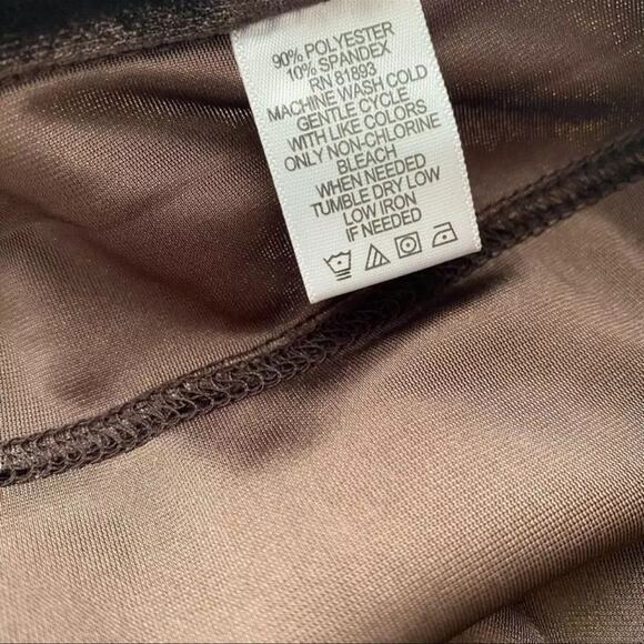 Isaac Mizrahi Live 3XP Brown Velour Cottagecore BOHO Fall Autumn Comfy Leggings - Picture 3 of 6